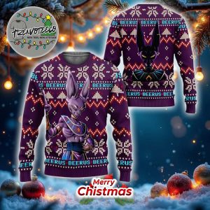 Beerus Manga Dragon Ball Z Best Gift For Fan Anime Ugly Sweater