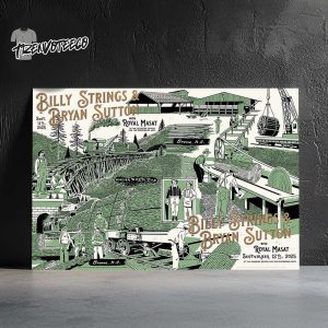 Billy Strings Poster Show At Chaefer Center For The Performing Arts In Boone North Carolina On September 11 12 2025 Landscape Home Decor Poster Canvas
