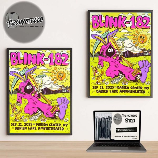 Blink 182 At Darien Lake Amphitheater In Darien Center NY On September 11 2025 Home Decor Poster Canvas