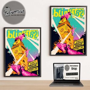 Blink 182 At Ruoff Music Center In Noblesville Indiana On September 17 2025 Home Decor Poster Canvas