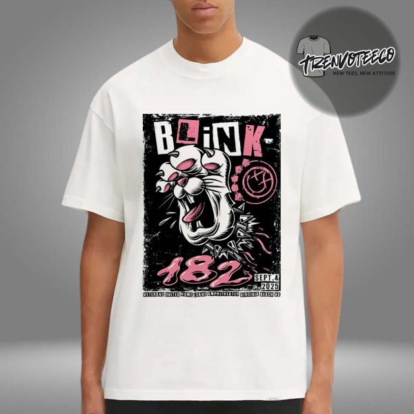 Blink 182 At Veterans United Home Loans Amphitheater In Virginia Beach VA On September 4 2025 Unisex T-Shirt