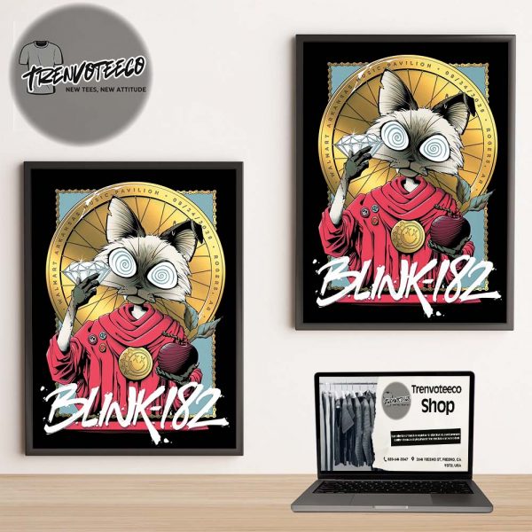 Blink 182 At Walmart Arkansas Music Pavilion In Rogers AR On September 24 2025 Home Decor Poster Canvas
