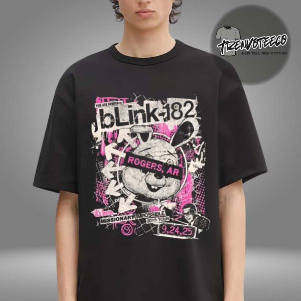 Blink 182 At Walmart Arkansas Music Pavilion In Rogers AR On September 24 2025 Unisex T-Shirt