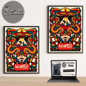 Blink 182 Missionary Poster Impossible Tour At Coastal Credit Union Music Park At Walnut Creek In Raleigh NC On September 3 2025 Home Decor Poster Canvas