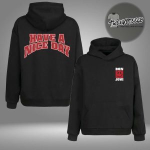 Bon Jovi Merch Have A Nice Day Two Sided HoodieShirt