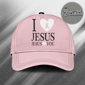 Bryce Crawford Merch I Love Jesus Jesus Loves You Breast Cancer Awarness Pink Classic Cap Hat Snapback