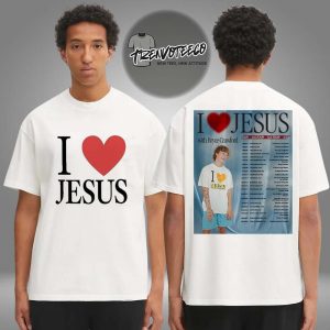 Bryce Crawford Merch I Love Jesus US Tour 2026 Schedule Two Sided Unisex T-Shirt