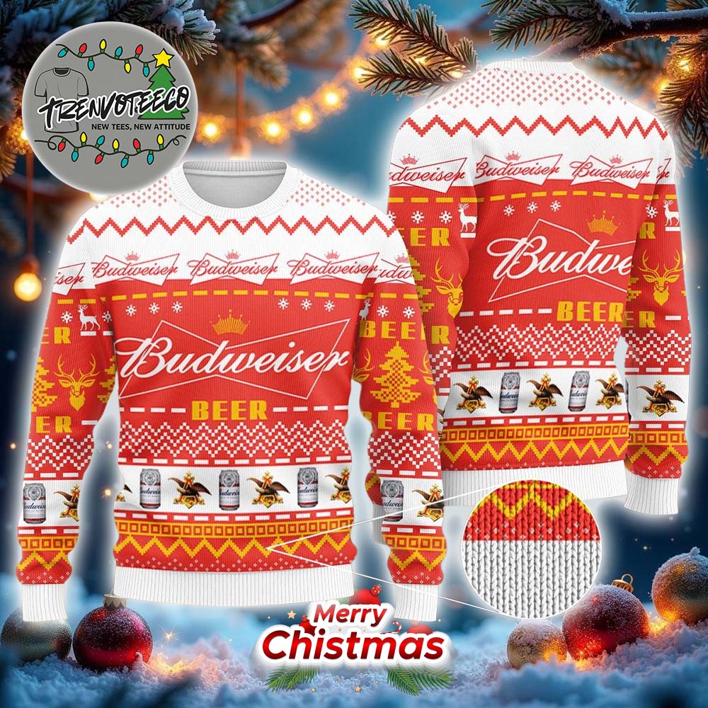 Budweiser Beer Best Gifts For Holiday 2025 Christmas Ugly Sweater Budweiser Beer Best Gifts For Holiday 2025 Christmas Ugly Sweater
