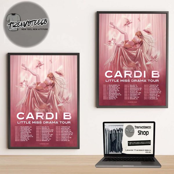 Cardi B Poster Little Miss Drama Tour Schedule Home Decor Poster Canvas