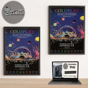 Coldplay Music Of The Spheres World Tour Poster Concert At Wembley Stadium In London UK On September 04 2025 Home Decor Poster Canvas