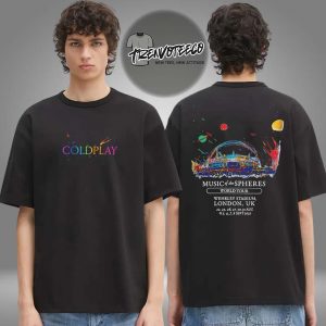 Coldplay Music Of The Spheres World Tour Wembley Stadium London UK Two Sided Unisex T-Shirt