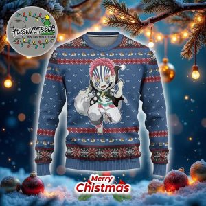 Demon Slayer Akaza Best Gifts For Fans Anime Christmas Ugly Sweater