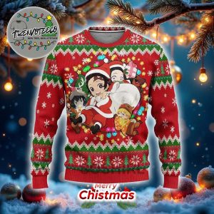 Demon Slayer Chibi Merry Christmas Best Gifts For Fans Anime Christmas Ugly Sweater