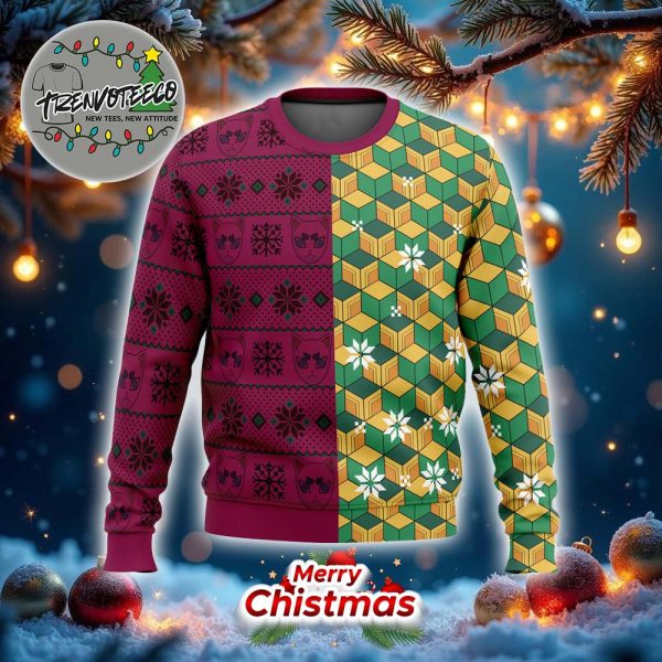 Demon Slayer Giyu Tomioka Kimetsu Yaiba Best Gifts For Fans Anime Christmas Ugly Sweater