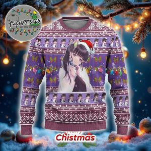 Demon Slayer Kanao Best Gifts For Fans Anime Christmas Ugly Sweater