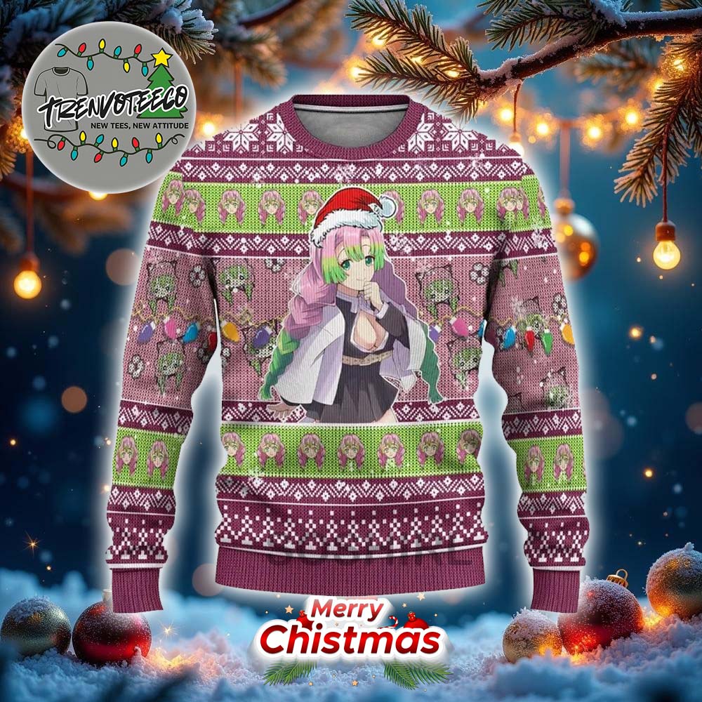 Demon Slayer Mitsuri Best Gifts For Fans Anime Christmas Ugly Sweater Demon Slayer Mitsuri Best Gifts For Fans Anime Christmas Ugly Sweater