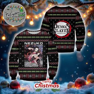 Demon Slayer Nezuko Kamado Kimetsu Yaiba Best Gifts For Fans Anime Christmas Ugly Sweater