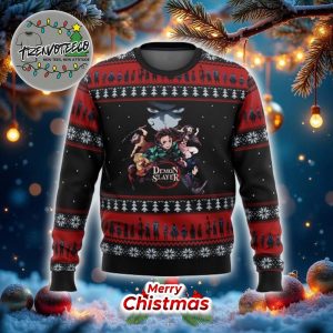 Demon Slayer Poster Best Gifts For Fans Anime Christmas Ugly Sweater