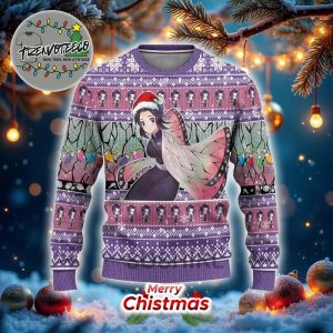 Demon Slayer Shinobu Best Gifts For Fans Anime Christmas Ugly Sweater