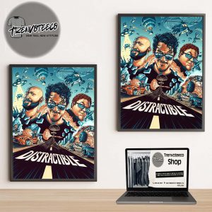 Distractible Merch Podcast Cover Art Home Decor Poster Canvas