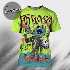 Foo Fighters Poster Music Show At Black Cat In Washington DC On September 21 2025 All Over Print Shirt