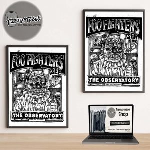 Foo Fighters Poster Show At The Observatory In Santa Ana California On September 15 2025 Home Decor Poster Canvas