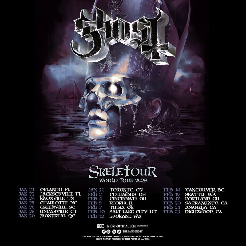 Ghost Band Skeletour World Tour 2026 Schedule