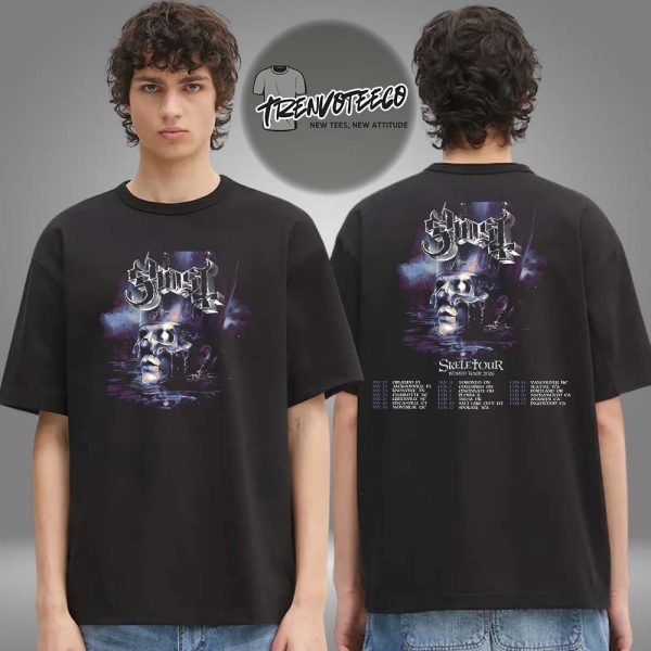 Ghost Band Skeletour World Tour 2026 Schedule Two Sided Unisex T-Shirt