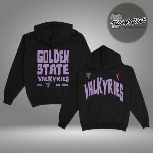 Golden State Valkyries Merch Golden State Valkyries Playa Society EST 2025 Two Sided HoodieShirt