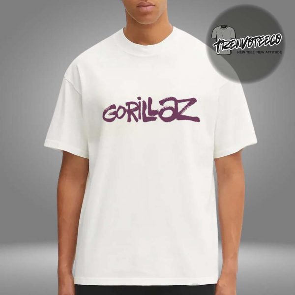 Gorillaz Graffiti Logo Natural Unisex T-Shirt