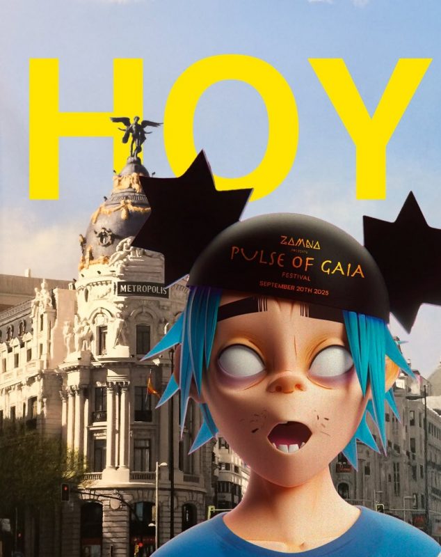Gorillaz Poster Show Pulse Of Gaia Festival In Madrid On September 20 2025