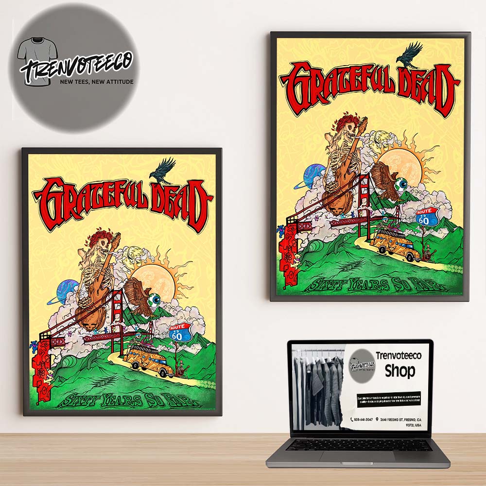 Grateful Dead 60 Years So Far Home Decor Poster Canvas