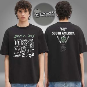 Greenday South America August 24-September 15 2025 The Saviors Tour Argentina Show At Huracan Stadium Buenos Aires Graphic Two Sided Unisex T-Shirt