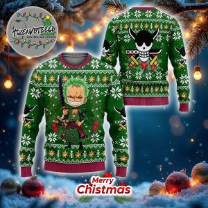 Happy Zoro Xmas One Piece Best Give For Fans Anime Ugly Christmas Sweater