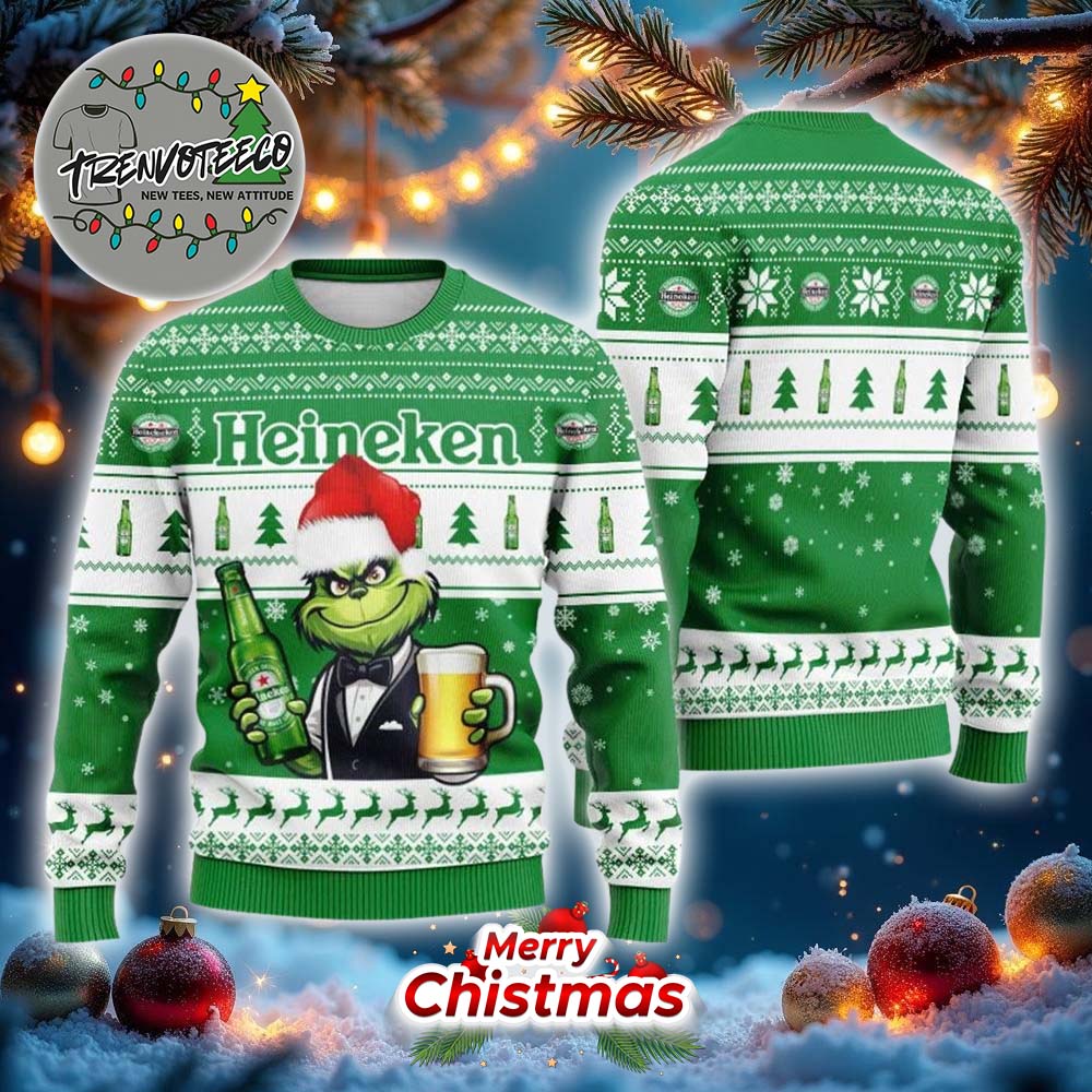 Heineken Grinch Best Gifts For Holiday 2025 Christmas Ugly Sweater Heineken Grinch Best Gifts For Holiday 2025 Christmas Ugly Sweater