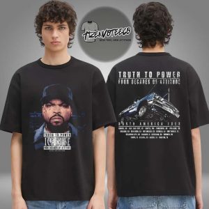 Ice Cube Merch Truth To Power Impala North America Tour Two Sided Unisex T-Shirt