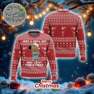 I’m Just a Chill Guy Meme Who Loves Funny Ugly Christmas Sweater