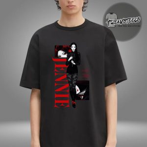 Jennie Summer Collection Merch Back To School Anime Black T-Shirt