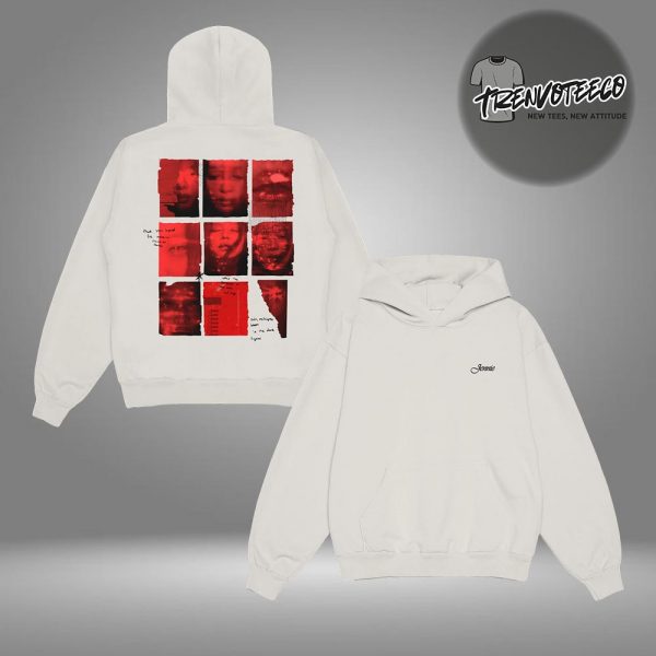 Jennie Summer Collection Merch Back To School Lyric Two Sided HoodieShirt