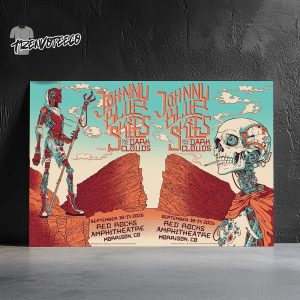 Johnny Blue Skies Full Show Combined Poster At Red Rocks Amphitheatre In Morrison CO On September 16 17 2025 Home Decor Poster Canvas