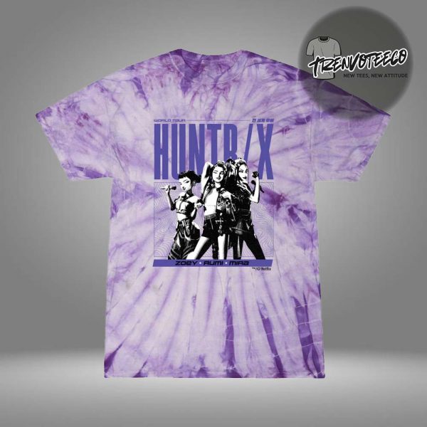 KPop Demon Hunters Merch Store HUNTRX Unisex Tie-Dye T-Shirt