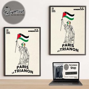 Kneecap Limited Edition Poster EU Tour Paris At Paris Le Trianon On September 8 9 2025 Home Decor Poster Canvas