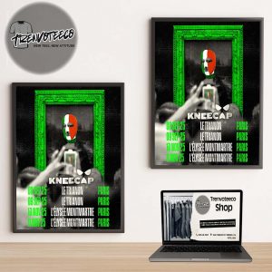 Kneecap Limited Edition Poster EU Tour Paris Schedule Home Decor Poster Canvas