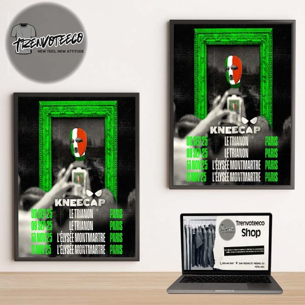 Kneecap Limited Edition Poster EU Tour Paris Schedule Home Decor Poster Canvas