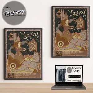 Laufey Merch LA Exclusive Poster Matter Of Time Tour At Crypto.com Arena In Los Angeles CA On September 26 2025 Home Decor Poster Canvas