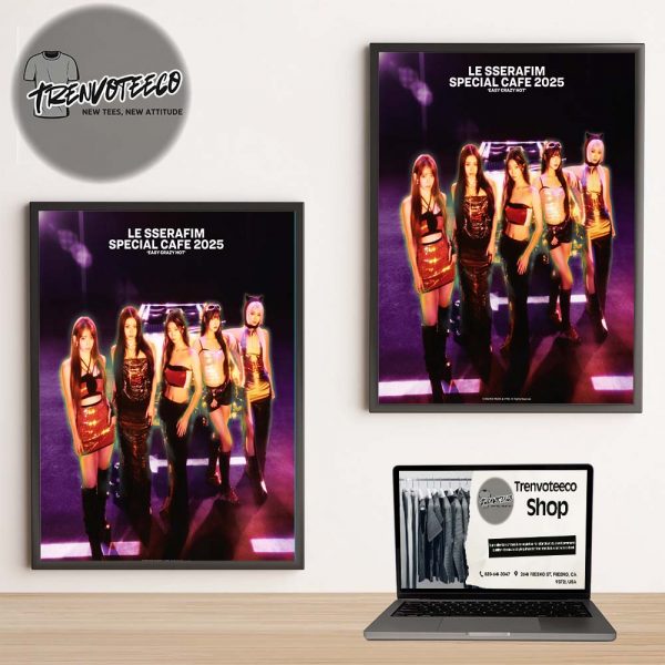 Le Sserafim Easy Crazy Tour 2025 Merch Special Cafe Home Decor Poster Canvas