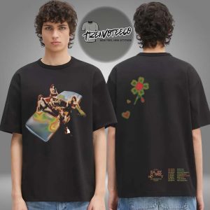 Le Sserafim North American Tour Easy Crazy Hot 2025 Exclusive Merch Flower Tour All Over Print Shirt