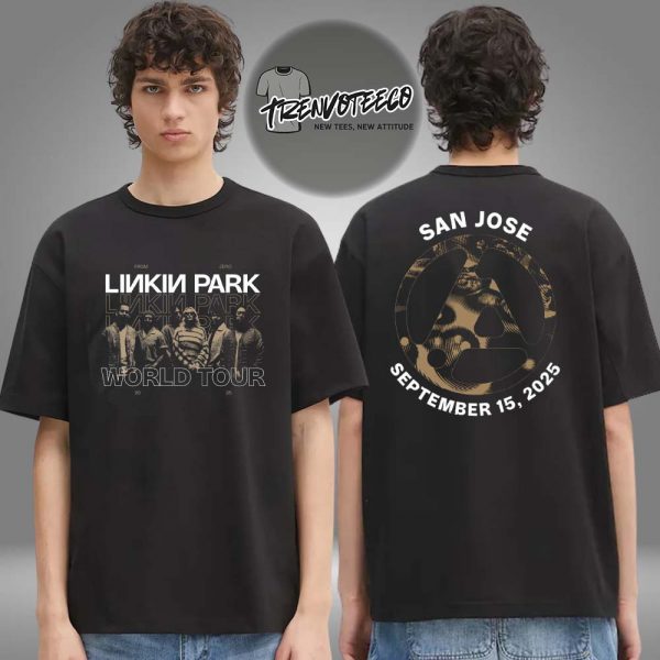 Linkin Park From Zero World Tour Merch At SAP Center In San Jose On September 15 2025 Two Sided Unisex T-Shirt