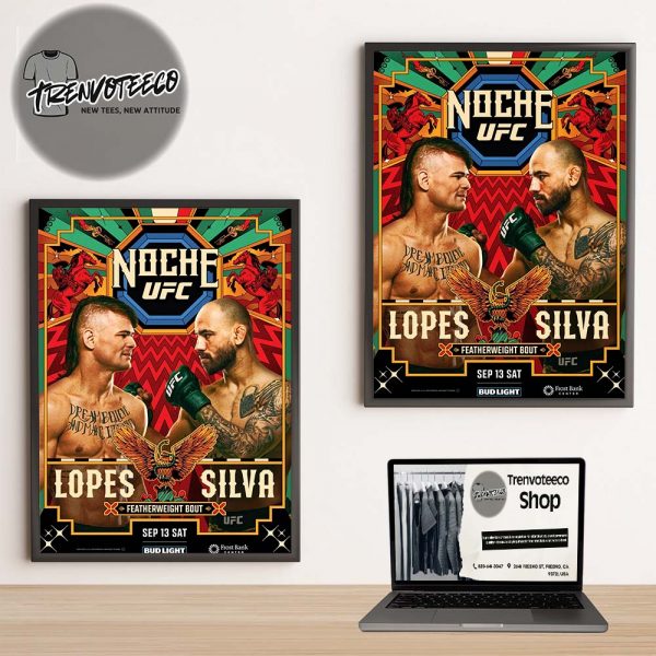 Lopes Vs Silva Autographed Event UFC Fight Night On September 13 2025 Home Decor Poster Canvas
