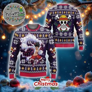 Luffy Gear 4 Xmas One Piece Best Give For Fans Anime Ugly Christmas Sweater